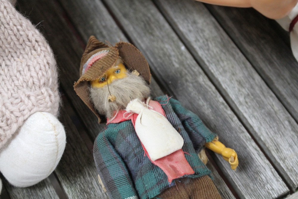 Seven English and German composition head dolls and three souvenir dolls